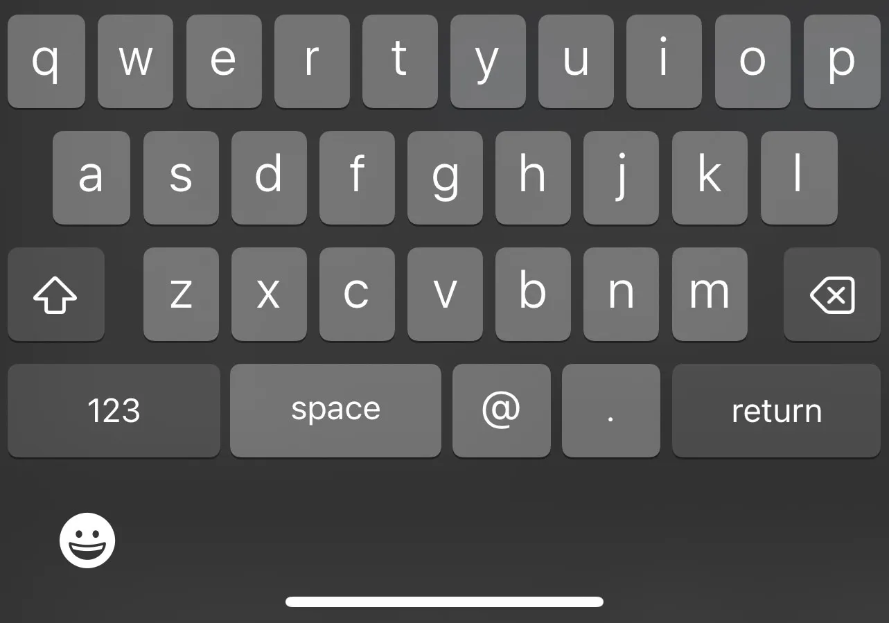 IOS Email Keyboard